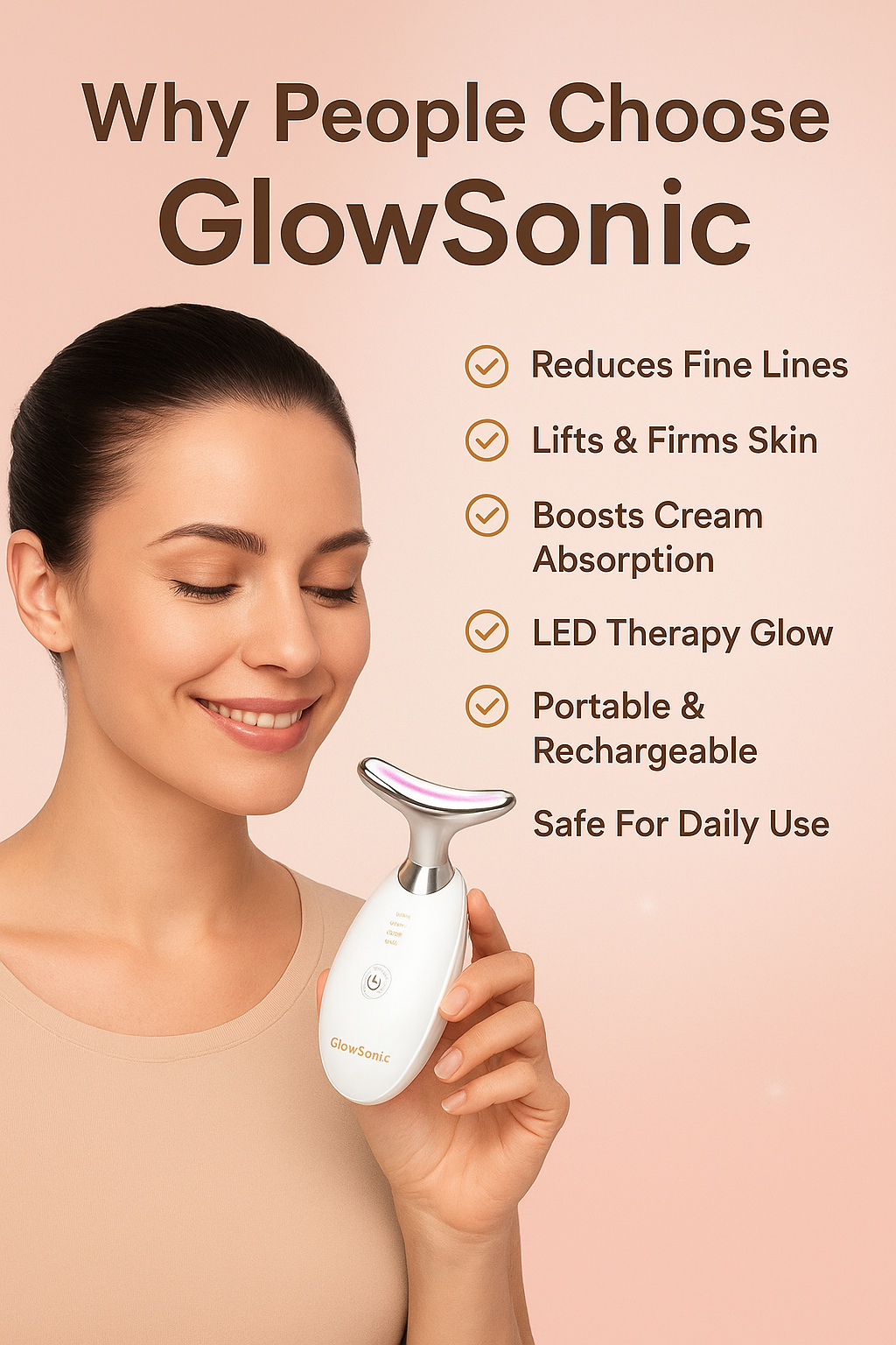 Glowsonic - Wrinkle Removal | Tool Skin Lift Device