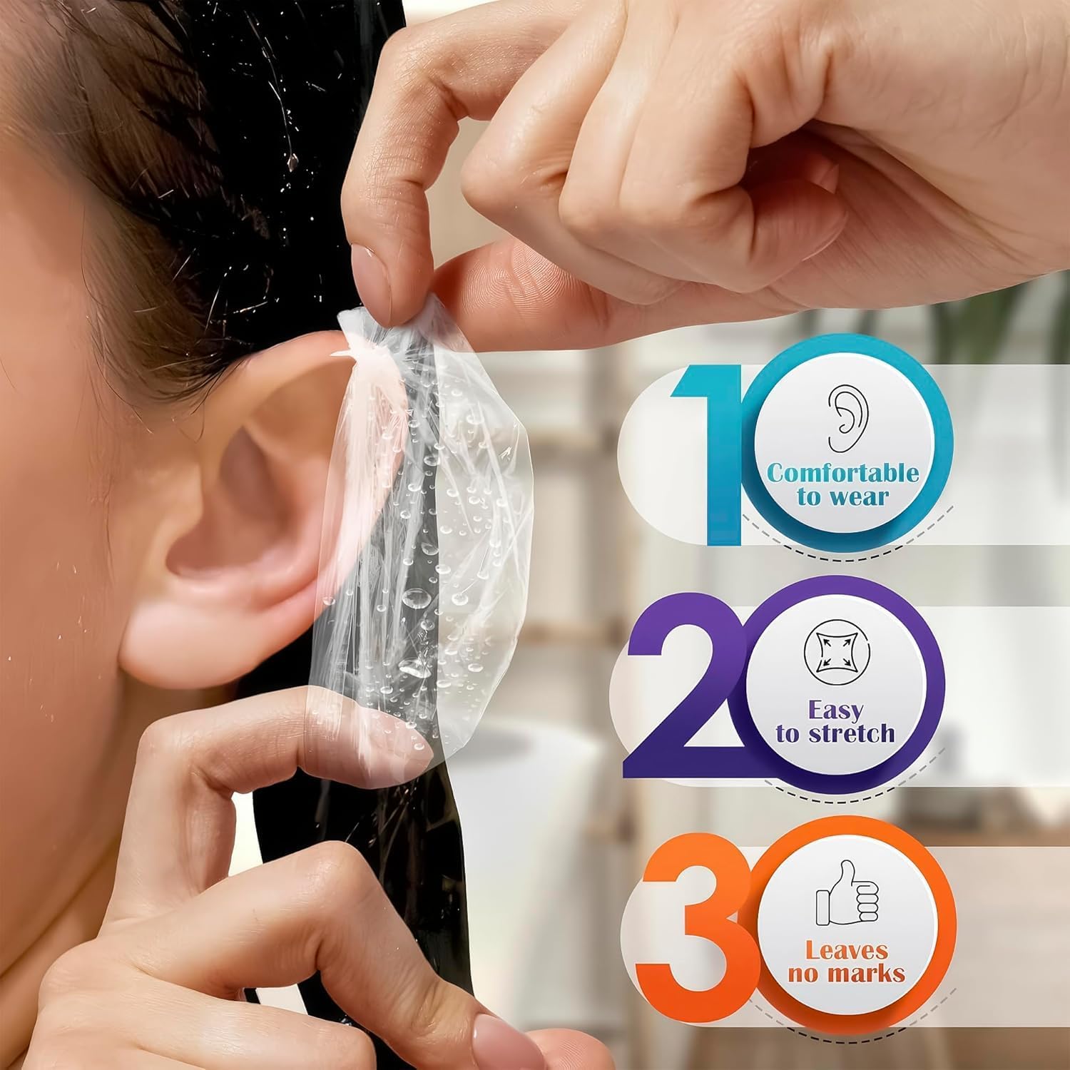 ClearSeal™ - 100 PCS Waterproof Ear Cover